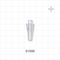 Female Luer Lock, Tubing Port, Clear - 0.236 inch - 0.512 inch OD (5.99 mm - 13 mm) - 51500