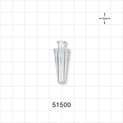 Female Luer Lock, Tubing Port, Clear - 0.236 inch - 0.512 inch OD (5.99 mm - 13 mm) - 51500