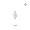 Female Luer Lock, Tubing Port, White - 2.7 FR (0.035 inch, 0.9 mm) - 51502