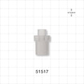 Straight Connector, Reducer, Tubing Port, Natural - 15 mm x 10 mm OD - 51517