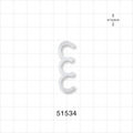 3-Channel Multi-Cavity Clip, Natural - 0.35 inch Channel (8.89 mm) - 51534
