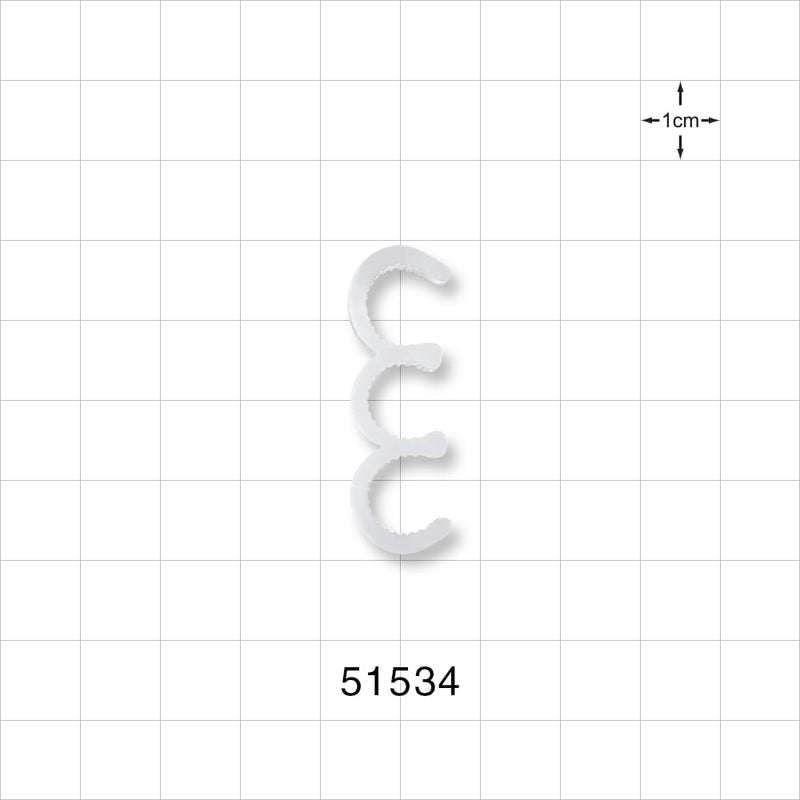 3-Channel Multi-Cavity Clip, Natural - 0.35 inch Channel (8.89 mm) - 51534
