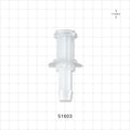 Sanitary Flange, Barbed, Natural, Pre-Attached Gasket - 0.5 inch/0.75 inch Mini; Fits 1/2 inch ID Tubing (0.5 inch, 12.7 mm) - 51603