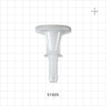 Sanitary Flange, Barbed, Natural, Pre-Attached Gasket - 1 inch/1.5 inch Standard; Fits 3/8 inch ID Tubing (0.375 inch, 9.53 mm) - 51605