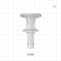 Sanitary Flange, Barbed, Natural, Pre-Attached Gasket - 1 inch/1.5 inch Standard; Fits 1/2 inch ID Tubing (0.5 inch, 12.7 mm) - 51606