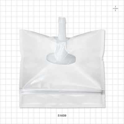Sanitary Flange, Barbed, Natural, Pre-Attached Gasket, in Sealed Pouch - 1 inch/1.5 inch Standard; Fits 3/8 inch ID Tubing (0.375 inch, 9.53 mm); 5 inch x 5 inch Pouch - 51609