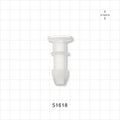 Sanitary Flange, Barbed, Natural - 0.5 inch/0.75 inch Mini; Fits 3/8 inch ID Tubing (0.375 inch, 9.53 mm) - 51618