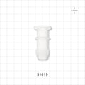 Sanitary Flange, Barbed, Natural - 0.5 inch/0.75 inch Mini; Fits 1/2 inch ID Tubing (0.5 inch, 12.7 mm) - 51619