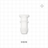 Sanitary Flange, Barbed, Natural - 0.5 inch/0.75 inch Mini; Fits 1/2 inch ID Tubing (0.5 inch, 12.7 mm) - 51619