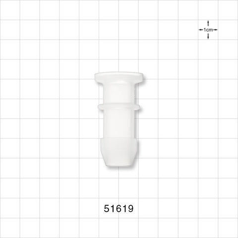 Sanitary Flange, Barbed, Natural - 0.5 inch/0.75 inch Mini; Fits 1/2 inch ID Tubing (0.5 inch, 12.7 mm) - 51619