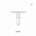 Sanitary Flange, Barbed, Natural - 1 inch/1.5 inch Standard; Fits 1/4 inch ID Tubing (0.25 inch, 6.35 mm) - 51620