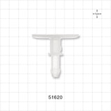 Sanitary Flange, Barbed, Natural - 1 inch/1.5 inch Standard; Fits 1/4 inch ID Tubing (0.25 inch, 6.35 mm) - 51620