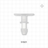 Sanitary Flange, Barbed, Natural - 1 inch/1.5 inch Standard; Fits 3/8 inch ID Tubing (0.375 inch, 9.53 mm) - 51621
