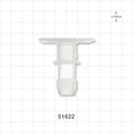 Sanitary Flange, Barbed, Natural - 1 inch/1.5 inch Standard; Fits 1/2 inch ID Tubing (0.5 inch, 12.7 mm) - 51622