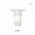Sanitary Flange, Barbed, Natural - 1 inch/1.5 inch Standard; Fits 3/4 inch ID Tubing (0.75 inch, 19.05 mm) - 51623