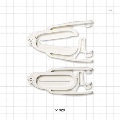 PharmaLok™ Tube Clamp, White - Fits 3/16 inch - 3/4 inch OD Tubing (0.188 inch - 0.75 inch, 4.76 mm -19.05 mm) - 51629