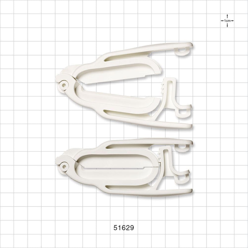 PharmaLok™ Tube Clamp, White - Fits 3/16 inch - 3/4 inch OD Tubing (0.188 inch - 0.75 inch, 4.76 mm -19.05 mm) - 51629
