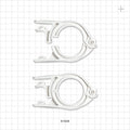 PharmaLok™ Clamp, White - Fits 1 inch/1.5 inch Standard Flange - 51634