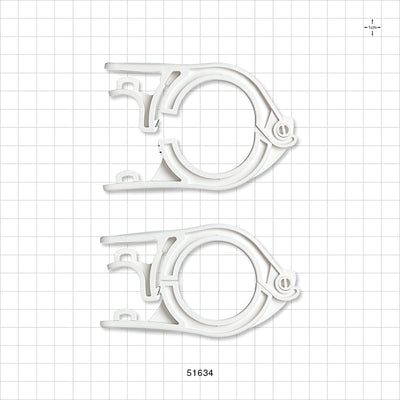 PharmaLok™ Clamp, White - Fits 1 inch/1.5 inch Standard Flange - 51634