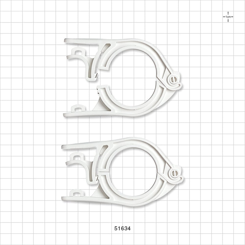PharmaLok™ Clamp, White - Fits 1 inch/1.5 inch Standard Flange - 51634