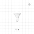 Sanitary Flange, Barbed, Natural - 0.5 inch/0.75 inch Mini; Fits 1/4 inch ID Tubing (0.25 inch, 6.35 mm) - 51645