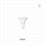 Sanitary Flange, Barbed, Natural - 0.5 inch/0.75 inch Mini; Fits 1/4 inch ID Tubing (0.25 inch, 6.35 mm) - 51645