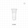 Sanitary Flange, Barbed, Natural - 0.5 inch/0.75 inch Mini; Fits 1/2 inch ID Tubing (0.5 inch, 12.7 mm) - 51649