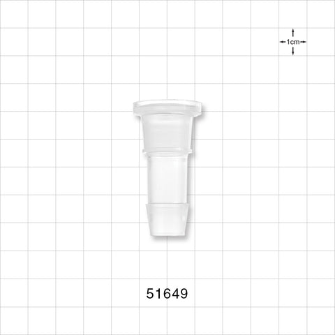 Sanitary Flange, Barbed, Natural - 0.5 inch/0.75 inch Mini; Fits 1/2 inch ID Tubing (0.5 inch, 12.7 mm) - 51649
