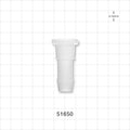 Sanitary Flange, Barbed, Natural - 0.5 inch/0.75 inch Mini; Fits 1/2 inch ID Tubing (0.5 inch, 12.7 mm) - 51650