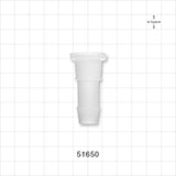 Sanitary Flange, Barbed, Natural - 0.5 inch/0.75 inch Mini; Fits 1/2 inch ID Tubing (0.5 inch, 12.7 mm) - 51650