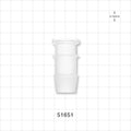 Sanitary Flange, Barbed, Natural - 0.5 inch/0.75 inch Mini; Fits 3/4 inch ID Tubing (0.75 inch, 19.05 mm) - 51651