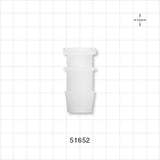 Sanitary Flange, Barbed, Natural - 0.5 inch/0.75 inch Mini; Fits 3/4 inch ID Tubing (0.75 inch, 19.05 mm) - 51652