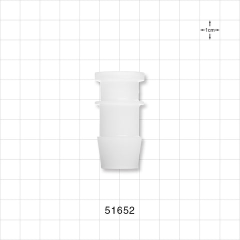 Sanitary Flange, Barbed, Natural - 0.5 inch/0.75 inch Mini; Fits 3/4 inch ID Tubing (0.75 inch, 19.05 mm) - 51652