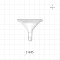 Sanitary Flange, Barbed, Natural - 1 inch/1.5 inch Standard; Fits 1/4 inch ID Tubing (0.25 inch, 6.35 mm) - 51653
