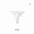 Sanitary Flange, Barbed, Natural - 1 inch/1.5 inch Standard; Fits 1/4 inch ID Tubing (0.25 inch, 6.35 mm) - 51654