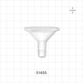 Sanitary Flange, Barbed, Natural - 1 inch/1.5 inch Standard; Fits 3/8 inch ID Tubing (0.375 inch, 9.53 mm) - 51655