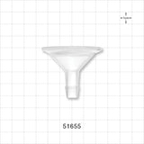 Sanitary Flange, Barbed, Natural - 1 inch/1.5 inch Standard; Fits 3/8 inch ID Tubing (0.375 inch, 9.53 mm) - 51655