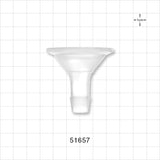 Sanitary Flange, Barbed, Natural - 1 inch/1.5 inch Standard; Fits 1/2 inch ID Tubing (0.5 inch, 12.7 mm) - 51657