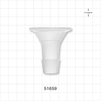 Sanitary Flange, Barbed, Natural - 1 inch/1.5 inch Standard; Fits 3/4 inch ID Tubing (0.75 inch, 19.05 mm) - 51659
