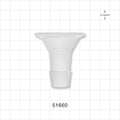 Sanitary Flange, Barbed, Natural - 1 inch/1.5 inch Standard; Fits 3/4 inch ID Tubing (0.75 inch, 19.05 mm) - 51660