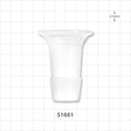 Sanitary Flange, Barbed, Natural - 1 inch/1.5 inch Standard; Fits 1 inch ID Tubing (25.4 mm) - 51661