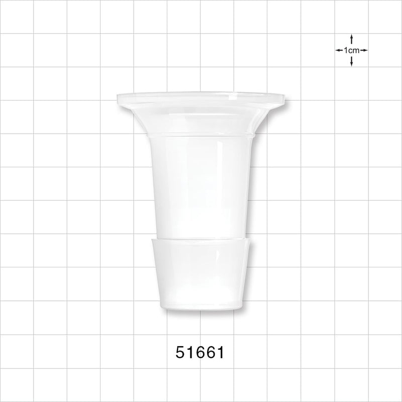 Sanitary Flange, Barbed, Natural - 1 inch/1.5 inch Standard; Fits 1 inch ID Tubing (25.4 mm) - 51661