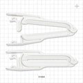 PharmaLok™ Tube Clamp, White - Fits 1/2 inch - 2 1/2 inch OD Tubing (0.5 inch - 2.5 inch, 12.7 mm - 63.5 mm) - 51664