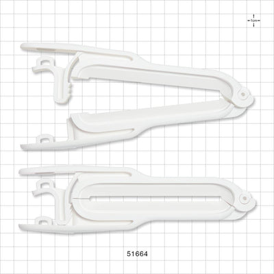 PharmaLok™ Tube Clamp, White - Fits 1/2 inch - 2 1/2 inch OD Tubing (0.5 inch - 2.5 inch, 12.7 mm - 63.5 mm) - 51664