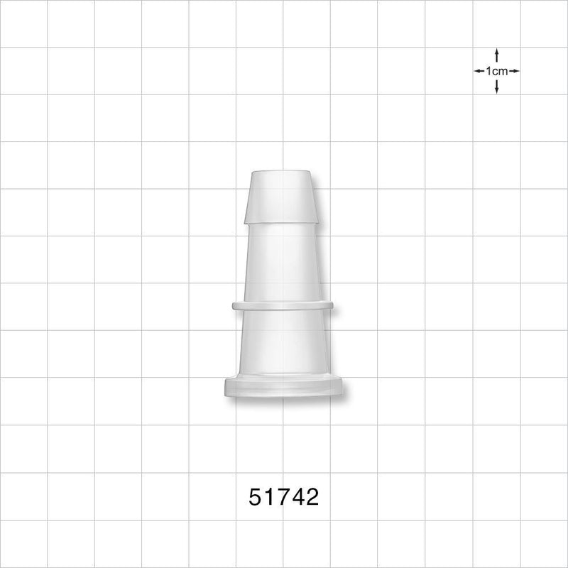 FlowLinX™ Sanitary Flange, Barbed - 0.5 inch/0.75 inch Mini; Fits 1/2 inch ID Tubing (0.5 inch, 12.7 mm) - 51742