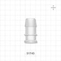 FlowLinX™ Sanitary Flange, Barbed - 0.5 inch/0.75 inch Mini; Fits 3/4 inch ID Tubing (0.75 inch, 19.05 mm) - 51743