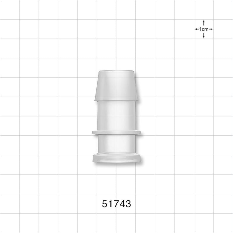 FlowLinX™ Sanitary Flange, Barbed - 0.5 inch/0.75 inch Mini; Fits 3/4 inch ID Tubing (0.75 inch, 19.05 mm) - 51743