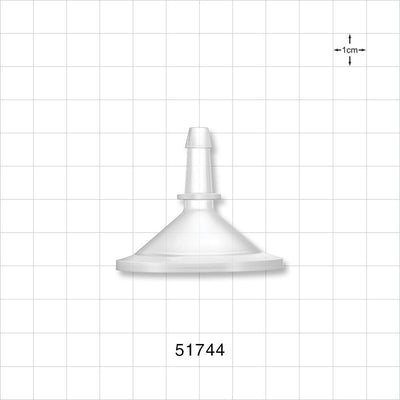 FlowLinX™ Sanitary Flange, Barbed - 1 inch/1.5 inch Standard; Fits 1/4 inch ID Tubing (0.25 inch, 6.35 mm) - 51744
