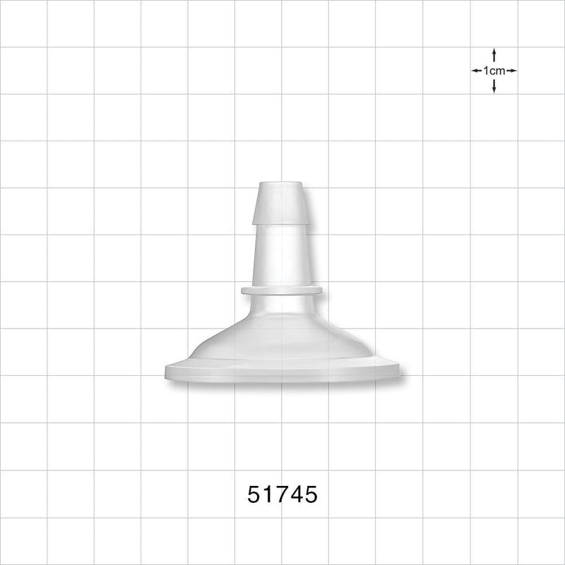 FlowLinX™ Sanitary Flange, Barbed - 1 inch/1.5 inch Standard; Fits 3/8 inch ID Tubing (0.375 inch, 9.53 mm) - 51745