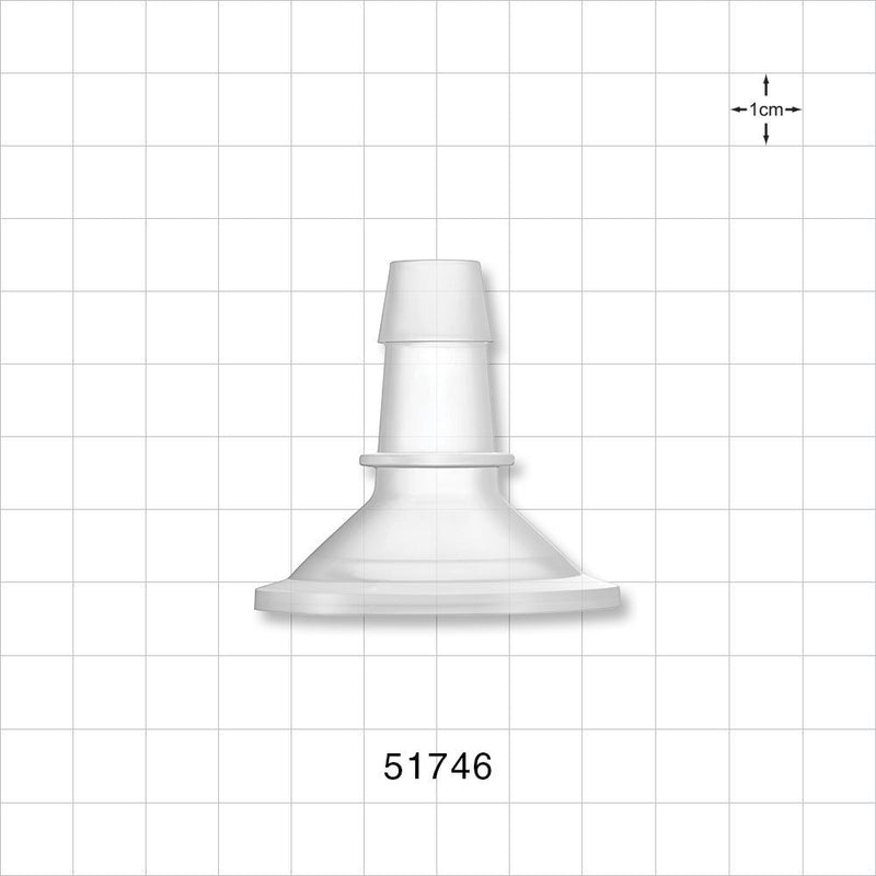 FlowLinX™ Sanitary Flange, Barbed - 1 inch/1.5 inch Standard; Fits 1/2 inch ID Tubing (0.5 inch, 12.7 mm) - 51746